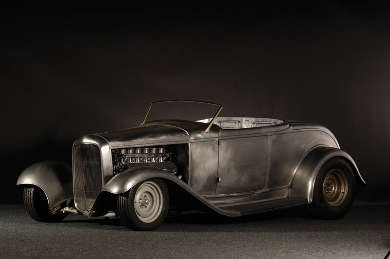 Silver Hot Rod Car — Gray