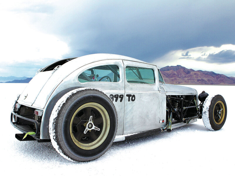 Silver Hot Rod Car — White