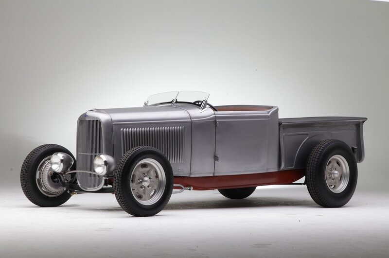 Silver Hot Rod Truck — Gray