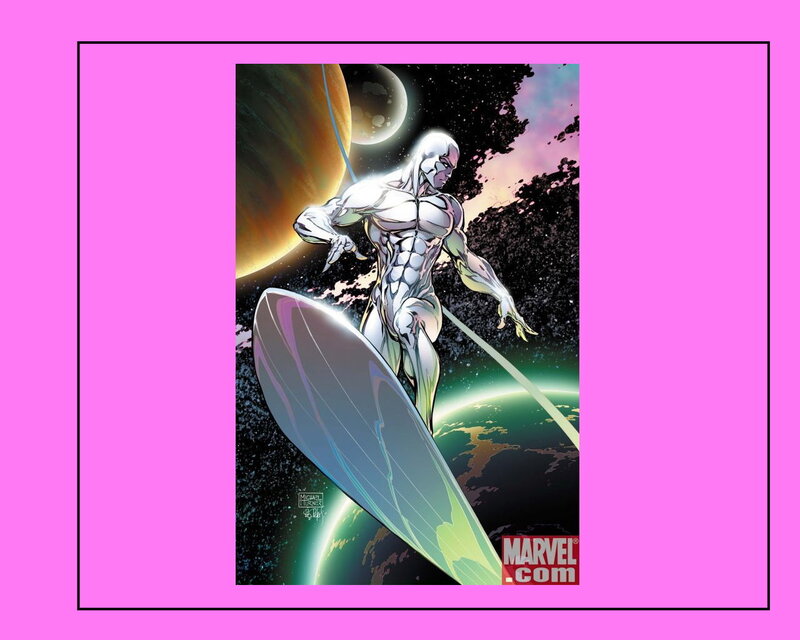 Silver Humanoid Figure — Pink