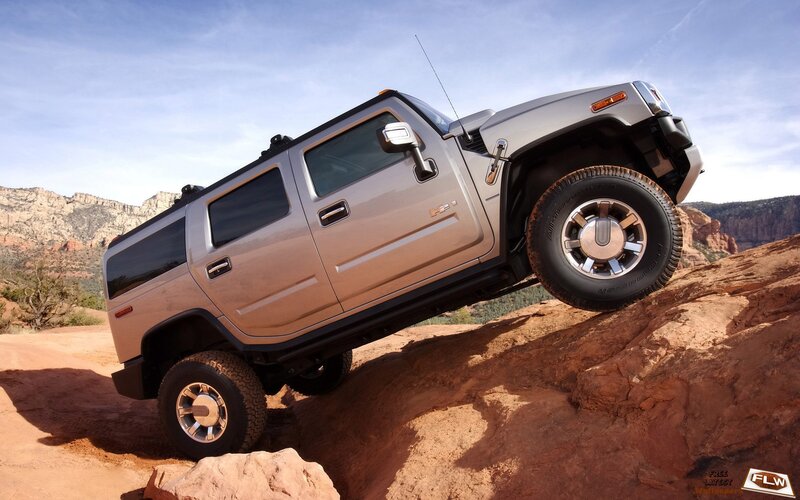 Silver Hummer H2 — Brown