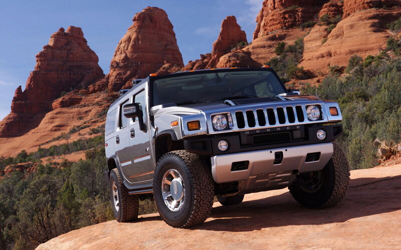 Silver Hummer H2 — Dramatic