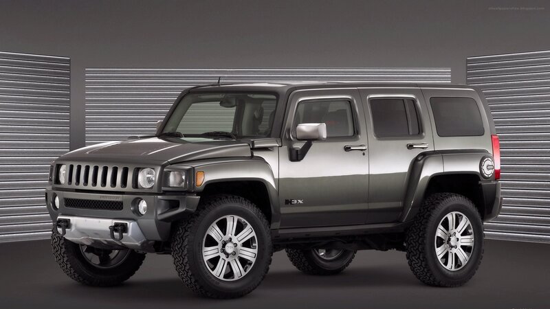 silver hummer h3x suv