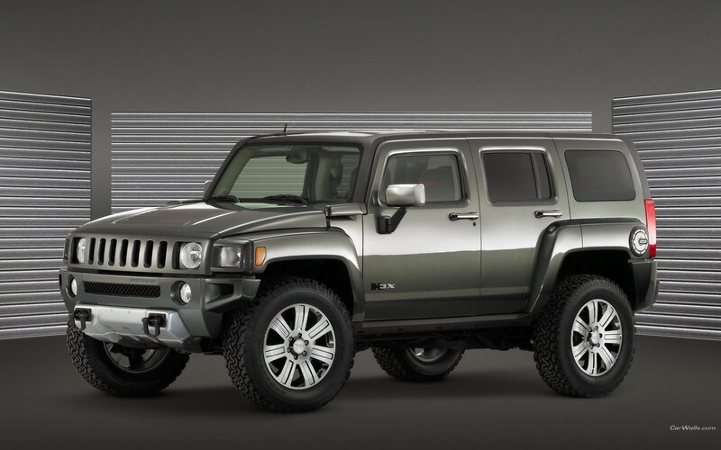 silver hummer h3x suv