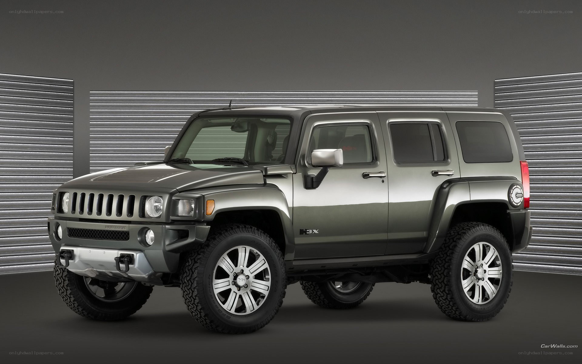 silver hummer h3x suv