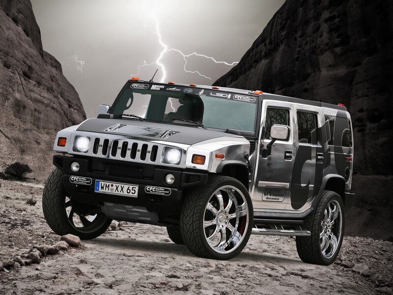 Silver Hummer in a canyon