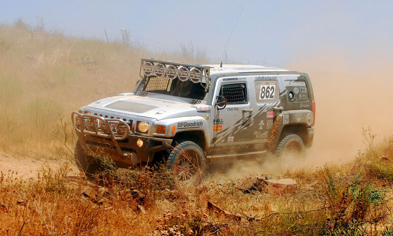 Silver Hummer Race Vehicle