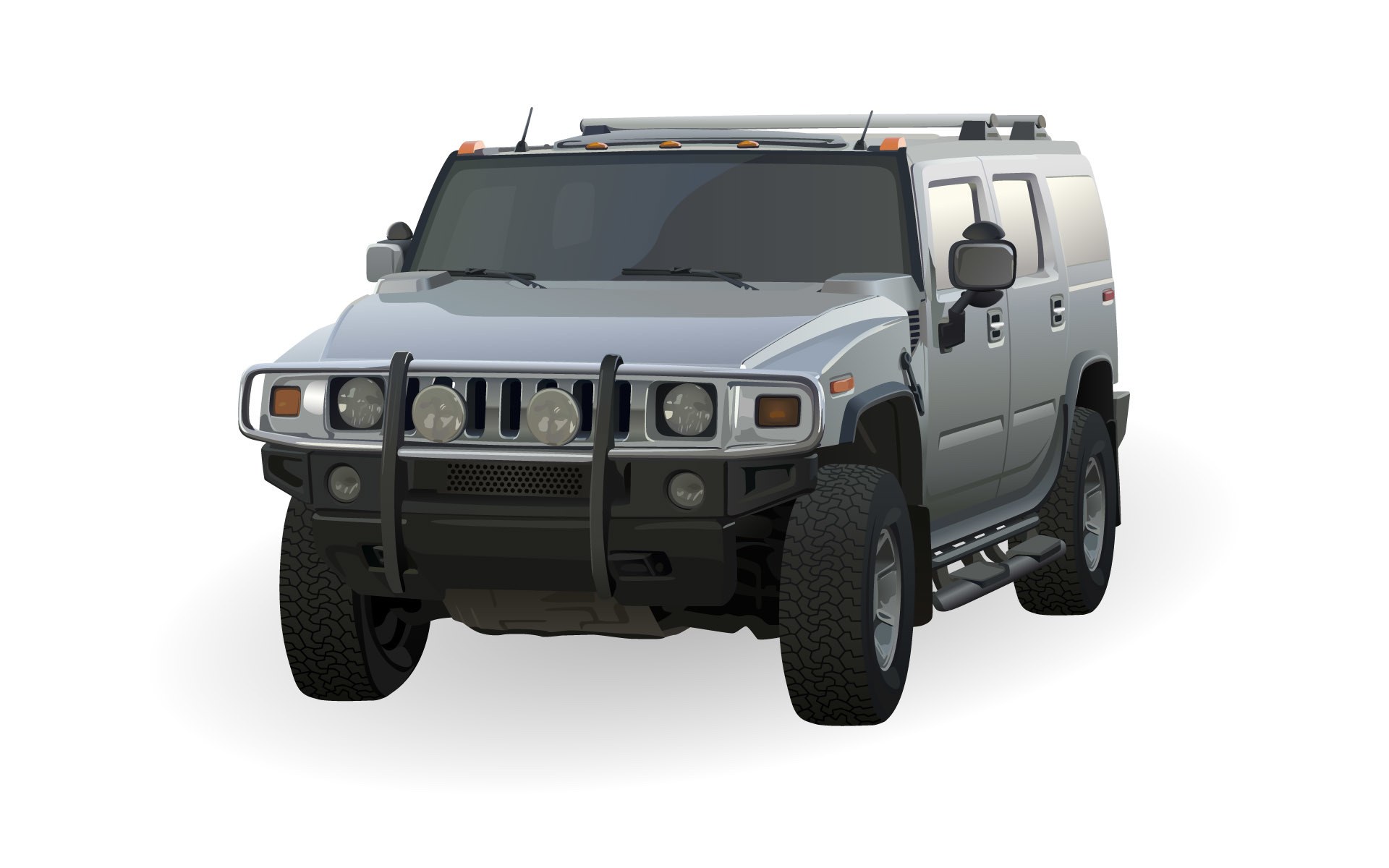 silver hummer suv