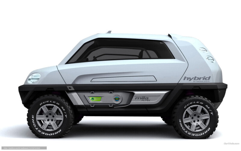 Silver Hybrid Car