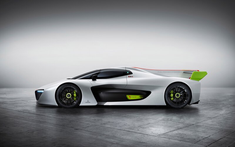Silver Hydrogen Race Car
