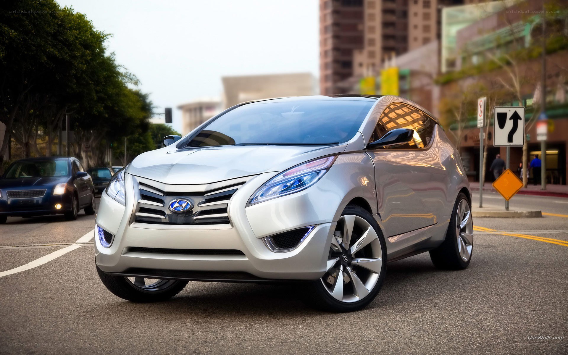 Silver Hyundai concept car