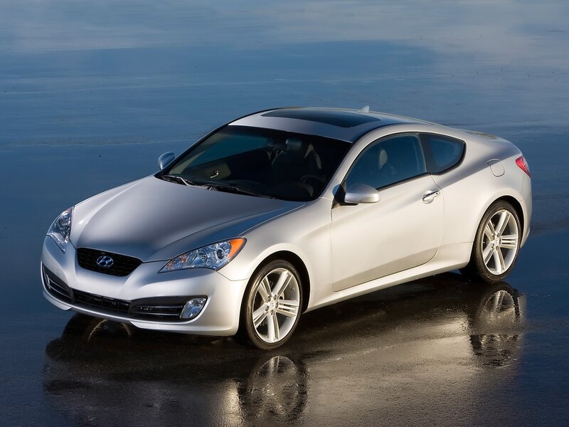 Silver Hyundai Genesis Coupe — Dramatic