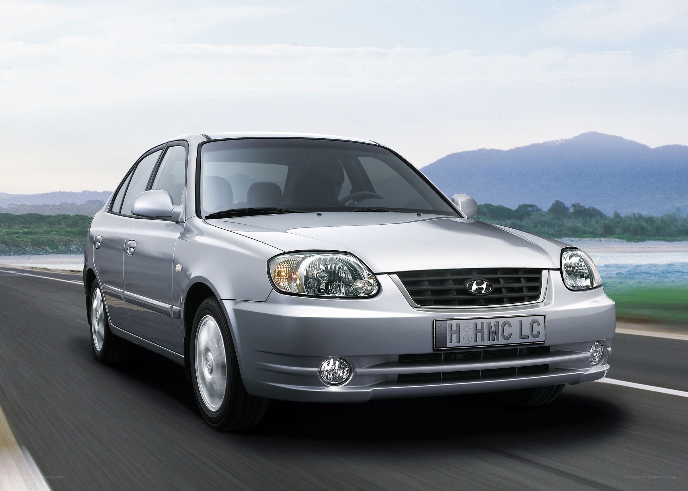 silver hyundai on a road