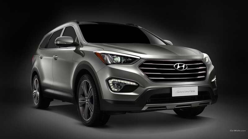 Silver Hyundai Santa Fe — Gray