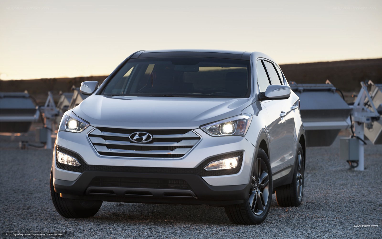 Silver Hyundai Santa Fe Sport