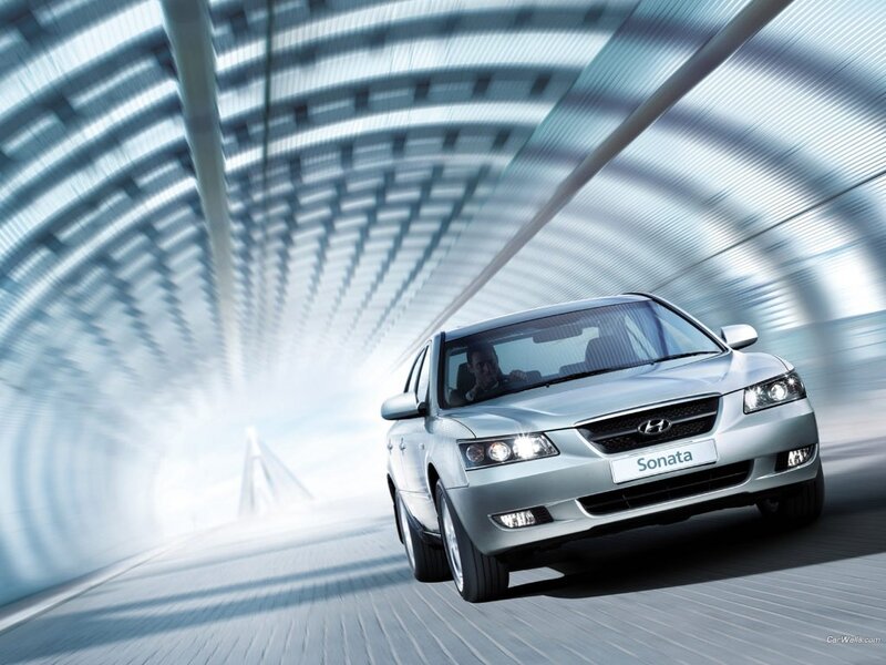 Silver Hyundai Sonata in tunnel