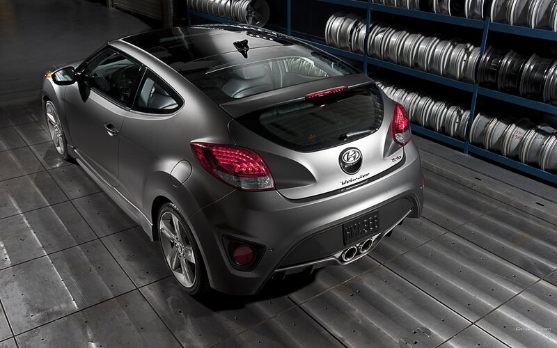 Silver Hyundai Veloster — Gray, Dramatic, Photograph