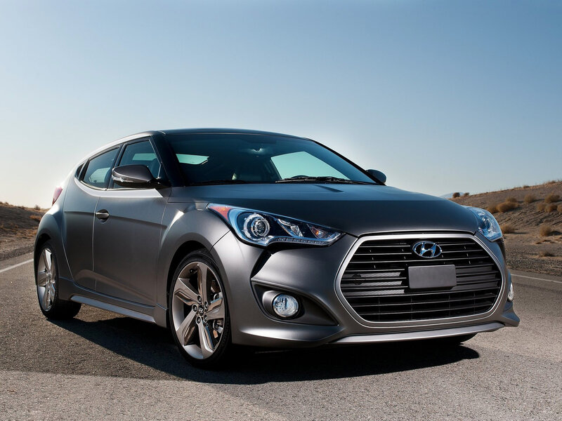 Silver Hyundai Veloster — Gray, Dramatic