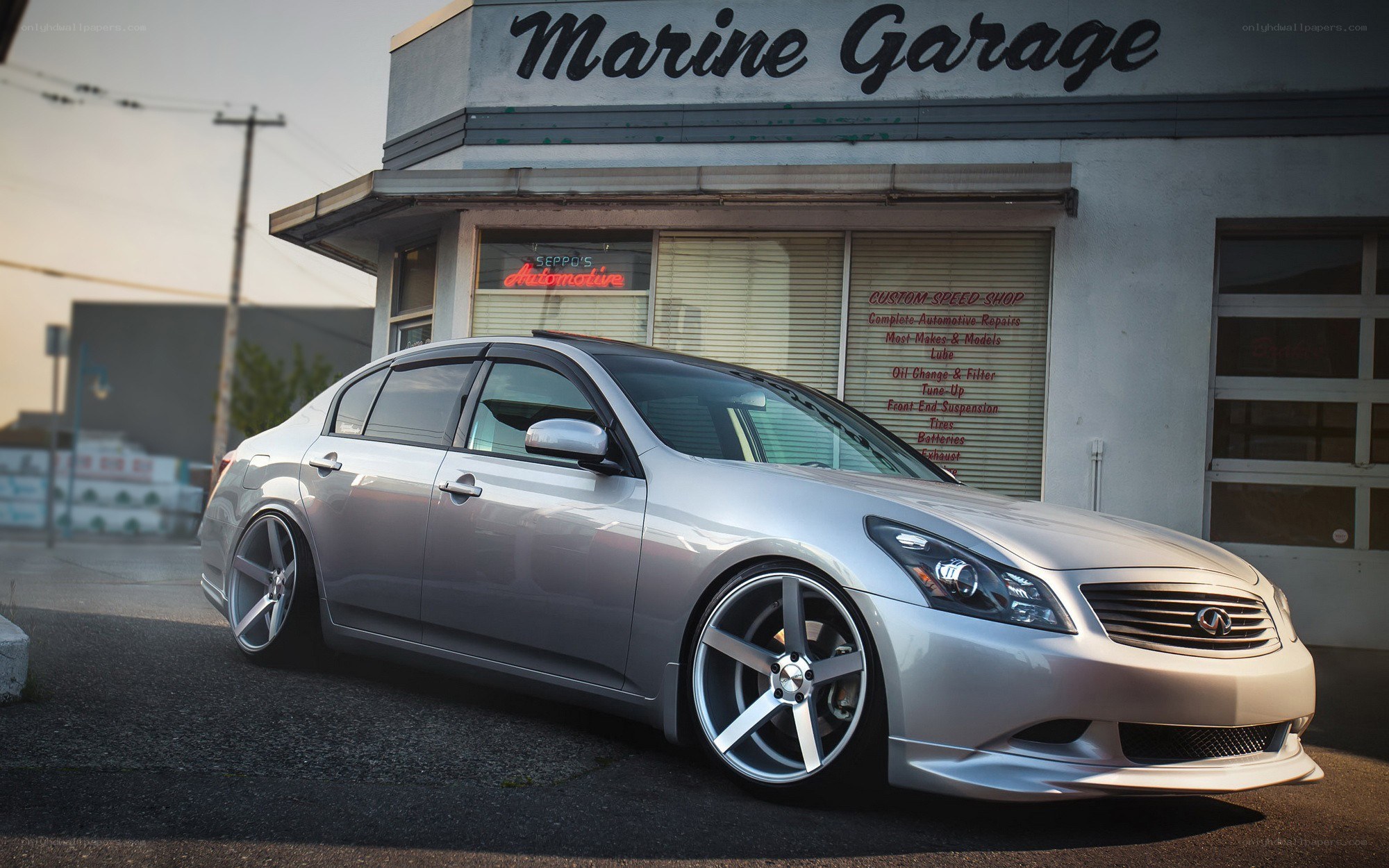silver infini at marine garage