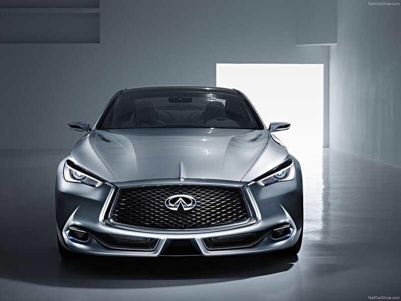 Silver Infini Car — Dramatic, Photograph, Grille