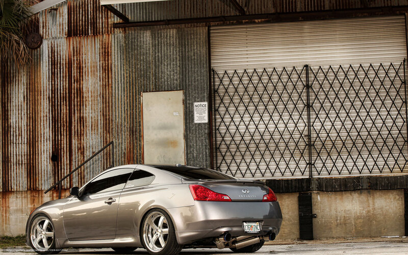 Silver Infiniti Coupe — Gray