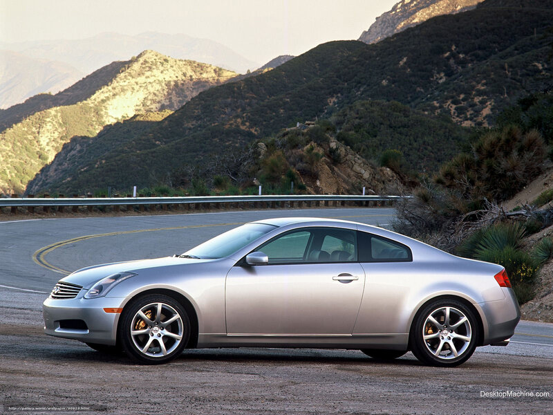 silver infiniti coupe on mountain road