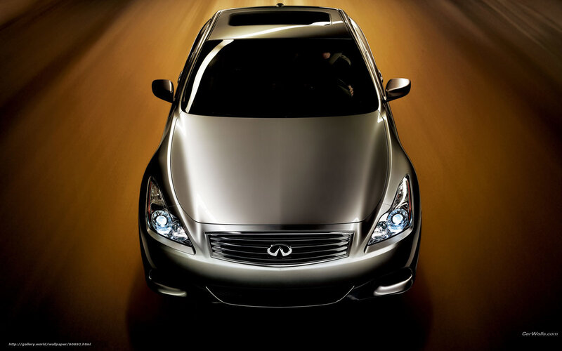 silver infiniti driving at night