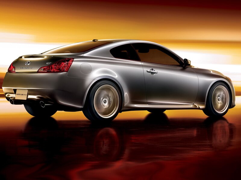Silver Infiniti G37 Coupe — Dramatic, Sunset, Photograph