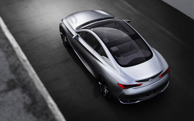 Silver Infiniti Q60 Concept — Dramatic
