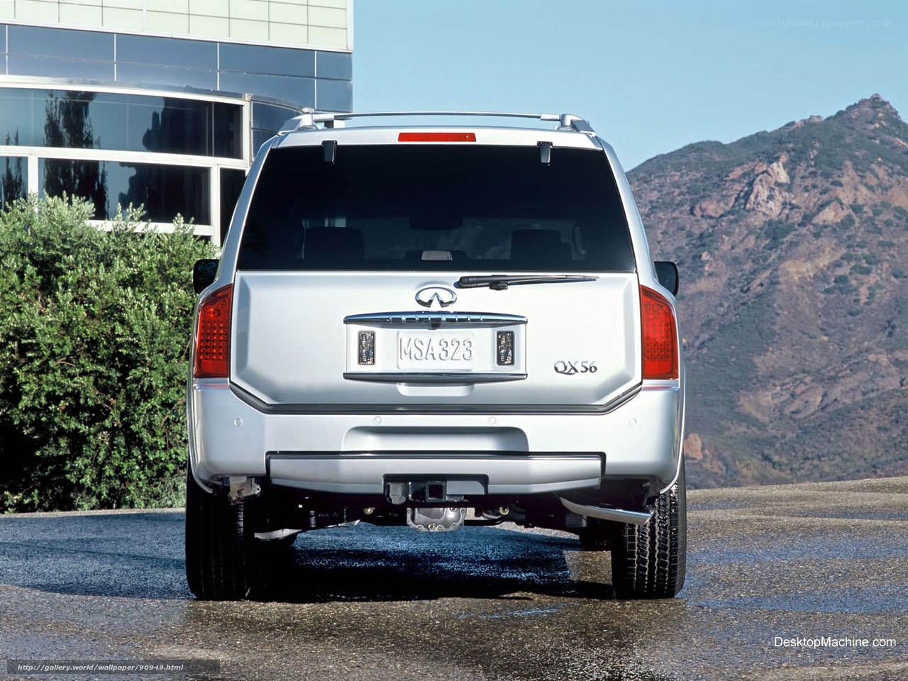 silver infiniti qx56 suv