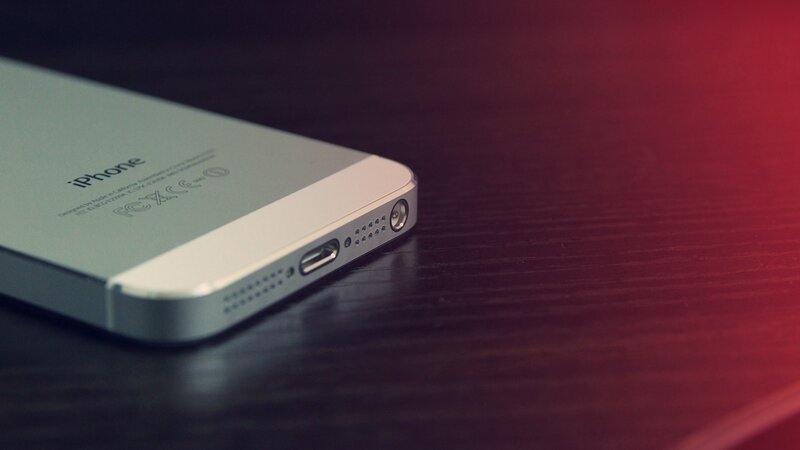Silver IPhone on Table