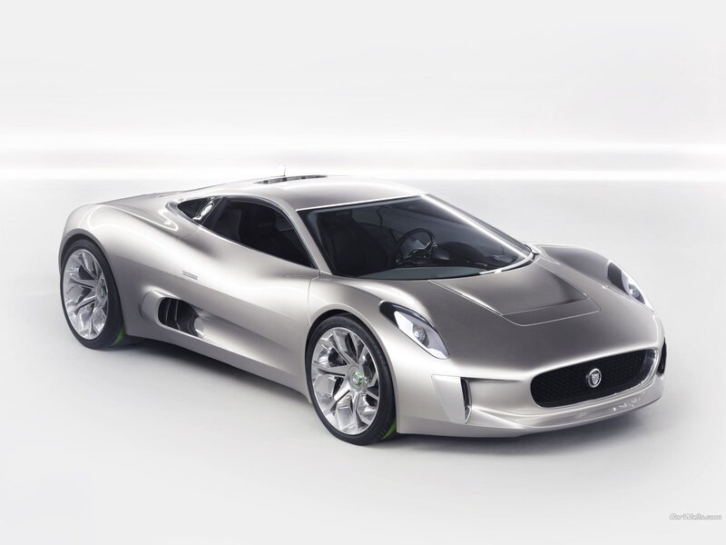 Silver Jaguar C-X75 Concept