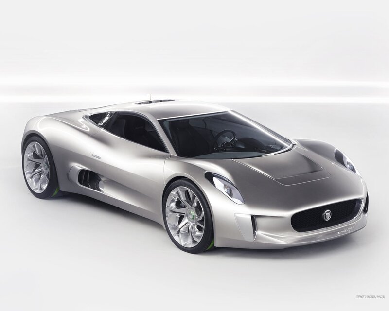 Silver Jaguar C-X75 Concept
