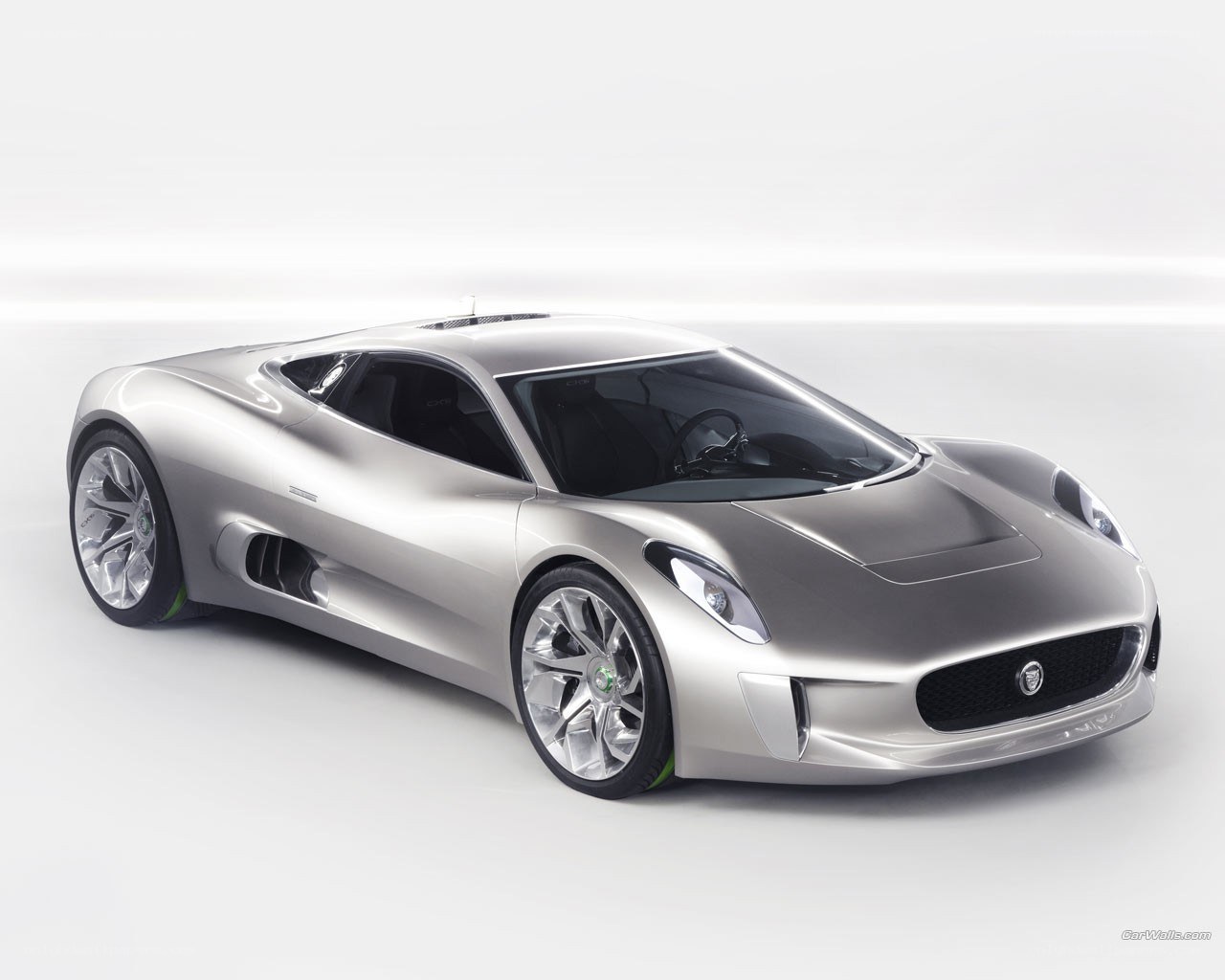 Silver Jaguar C-X75 Concept