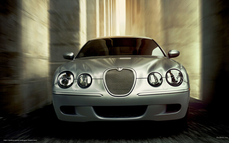 Silver Jaguar Car — Dramatic, Photograph