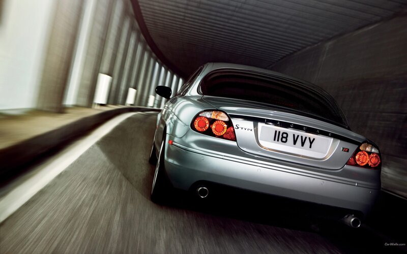 Silver Jaguar Car — Dynamic, Photograph, Tunnel