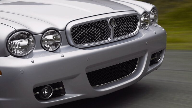 silver jaguar car front