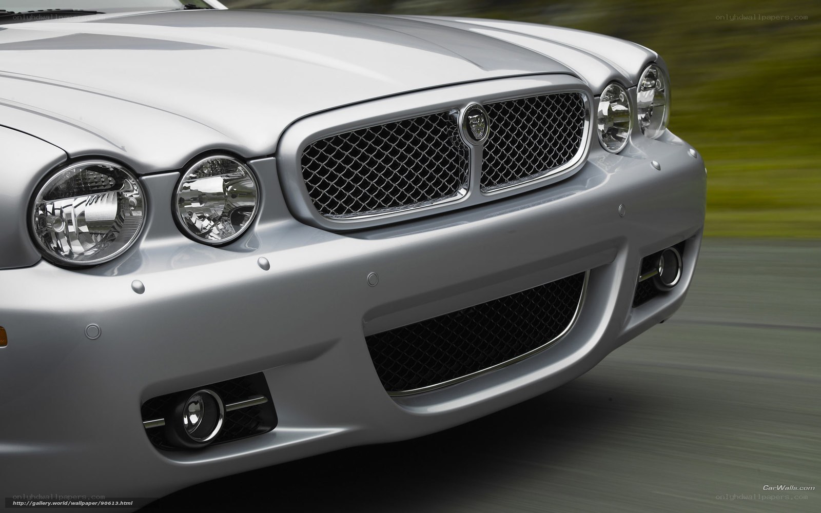 silver jaguar car front