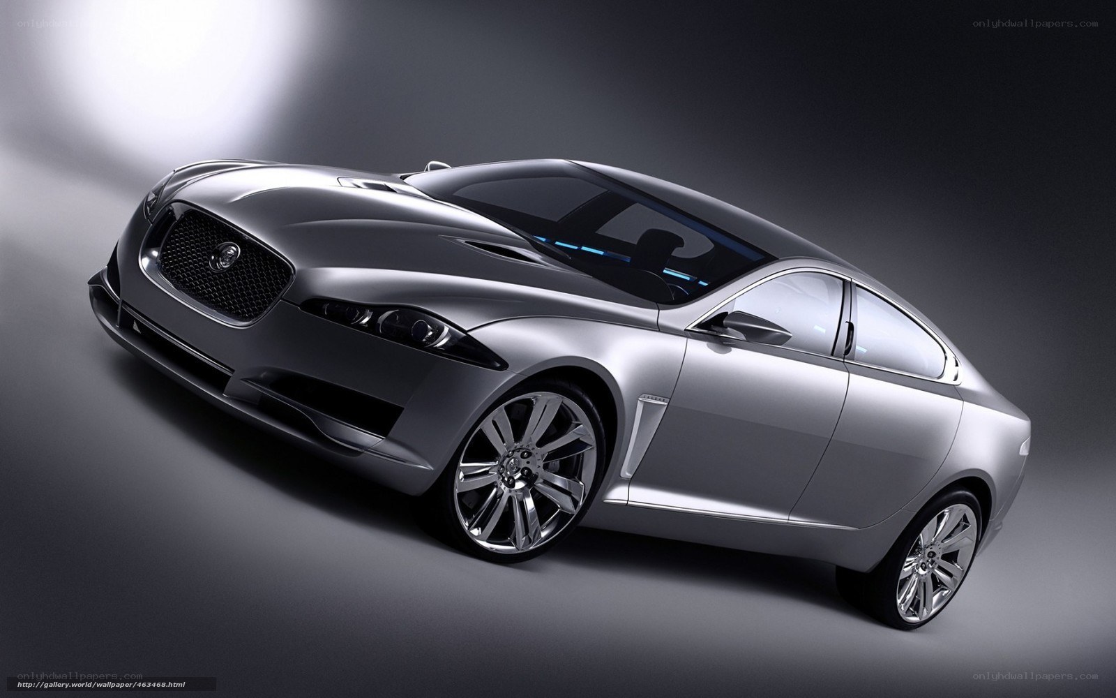Silver Jaguar Concept Car