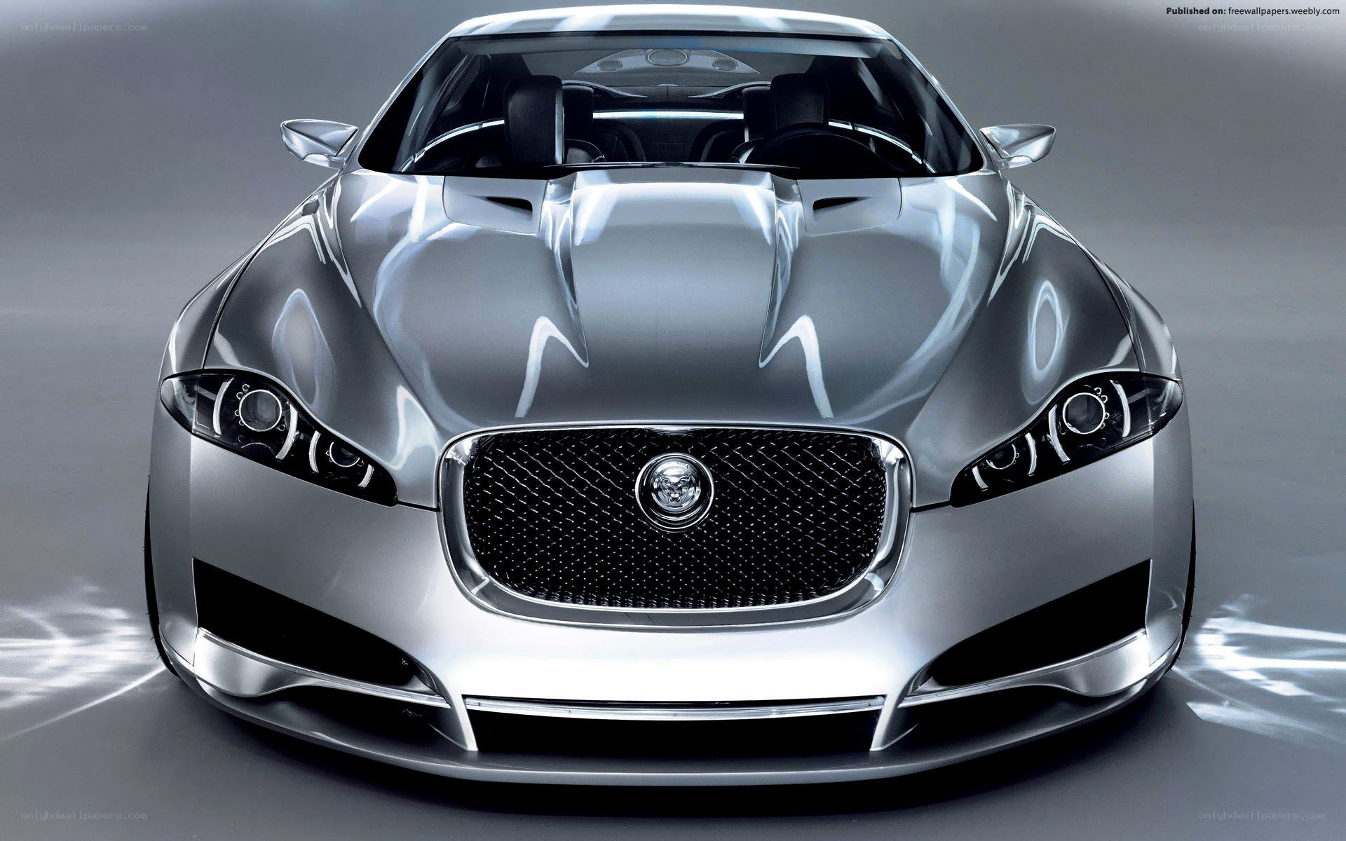 Silver Jaguar Concept Car