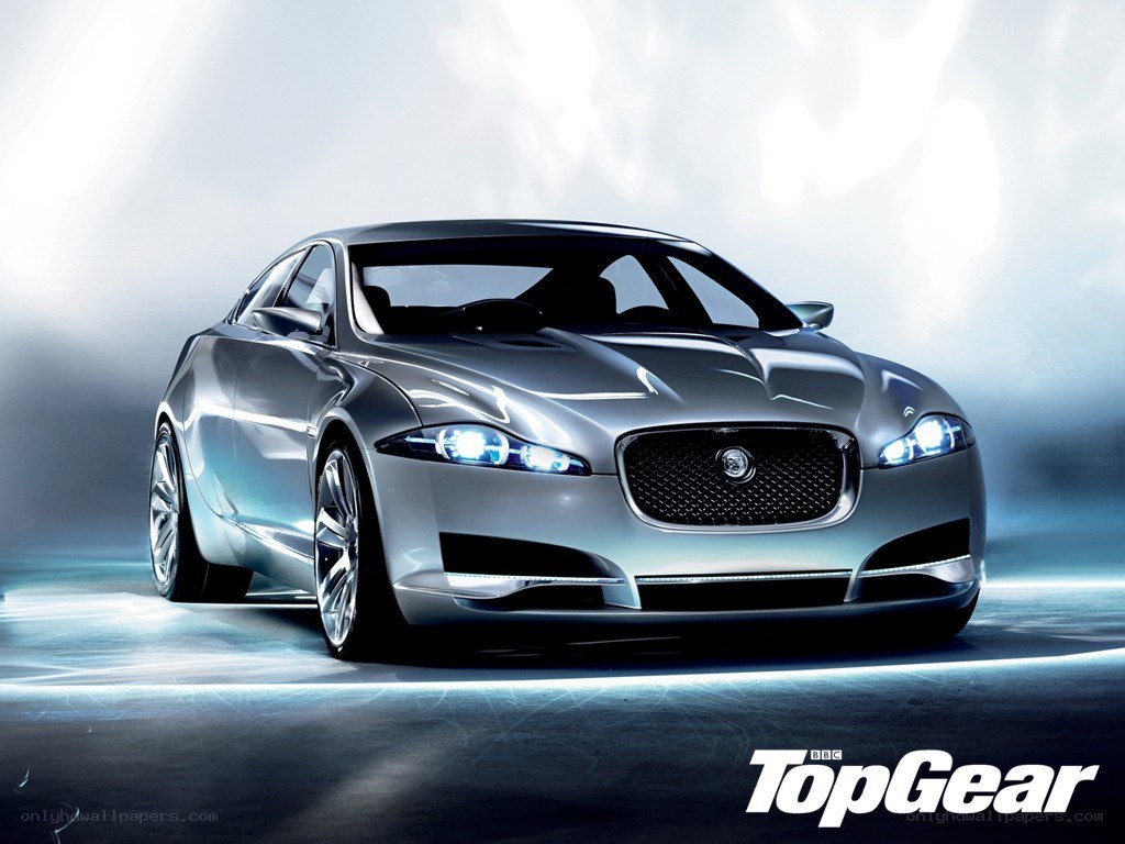 Silver Jaguar Concept Car
