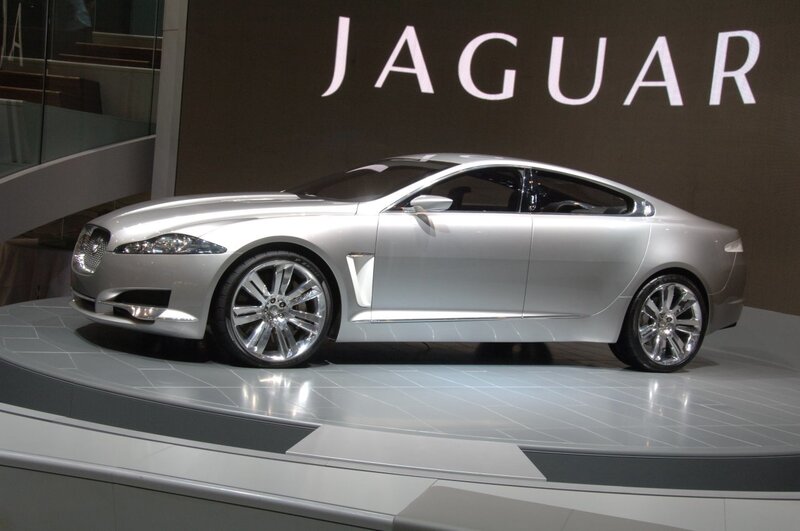 Silver Jaguar concept car