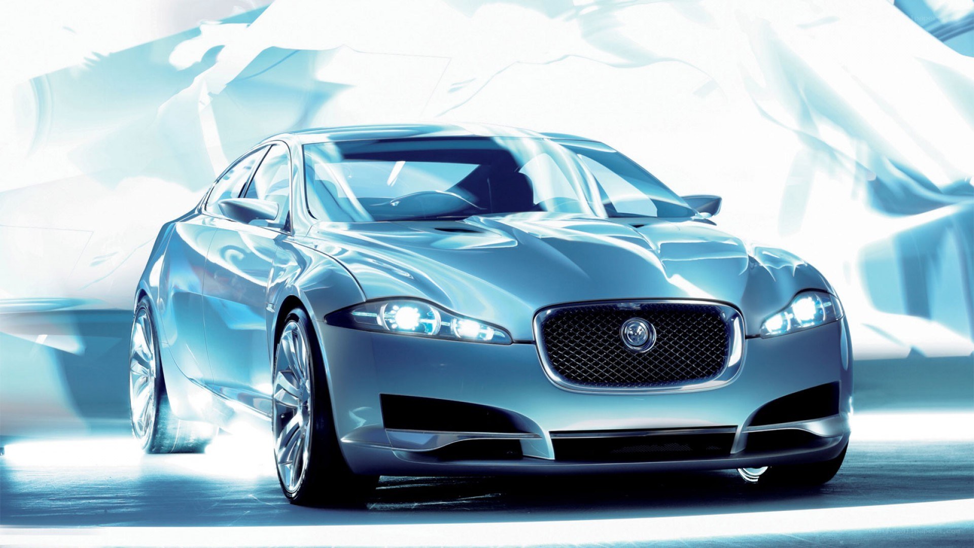 Silver Jaguar concept car