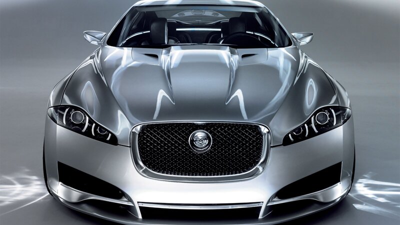 silver jaguar concept car