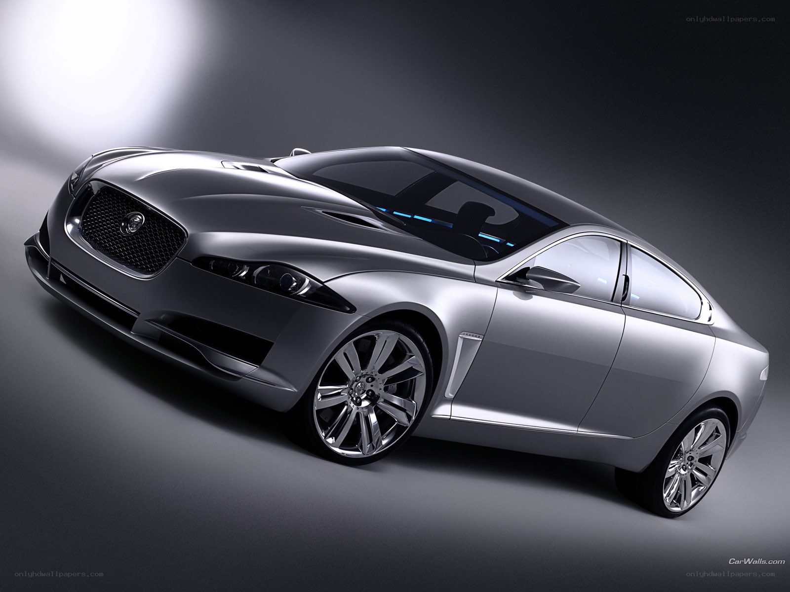 silver jaguar concept car