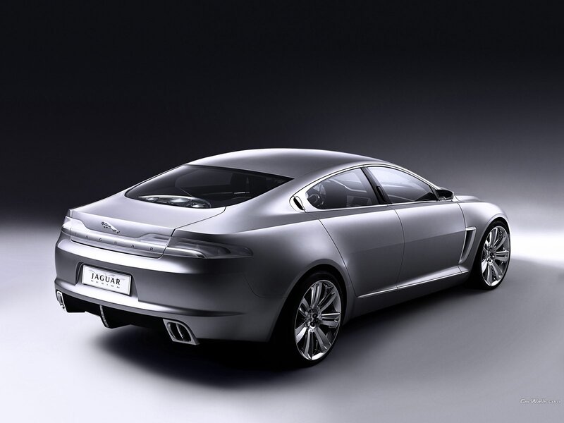 Silver Jaguar Concept Car