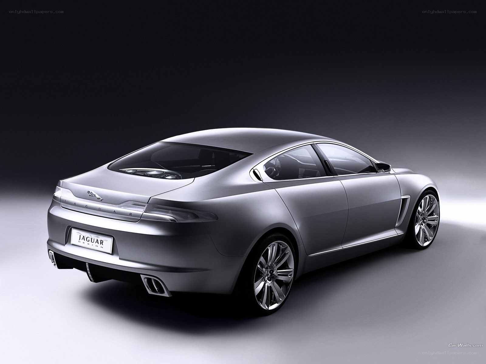 Silver Jaguar Concept Car