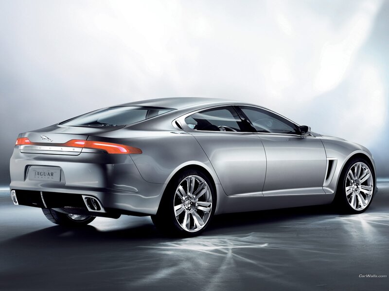 Silver Jaguar Concept Car