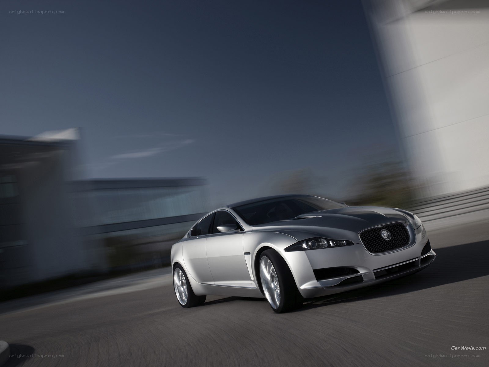 silver jaguar concept car