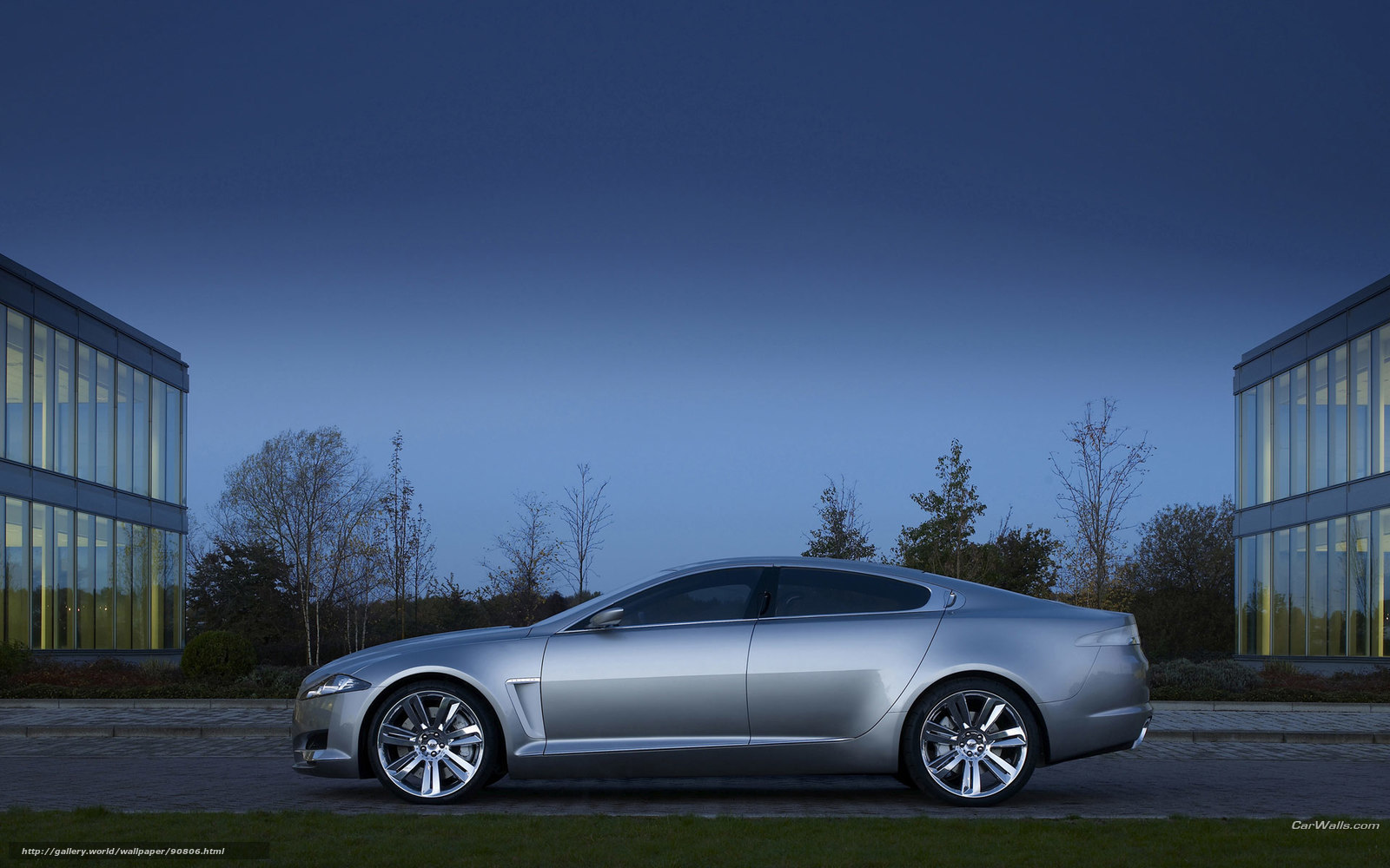 Silver Jaguar Concept Car